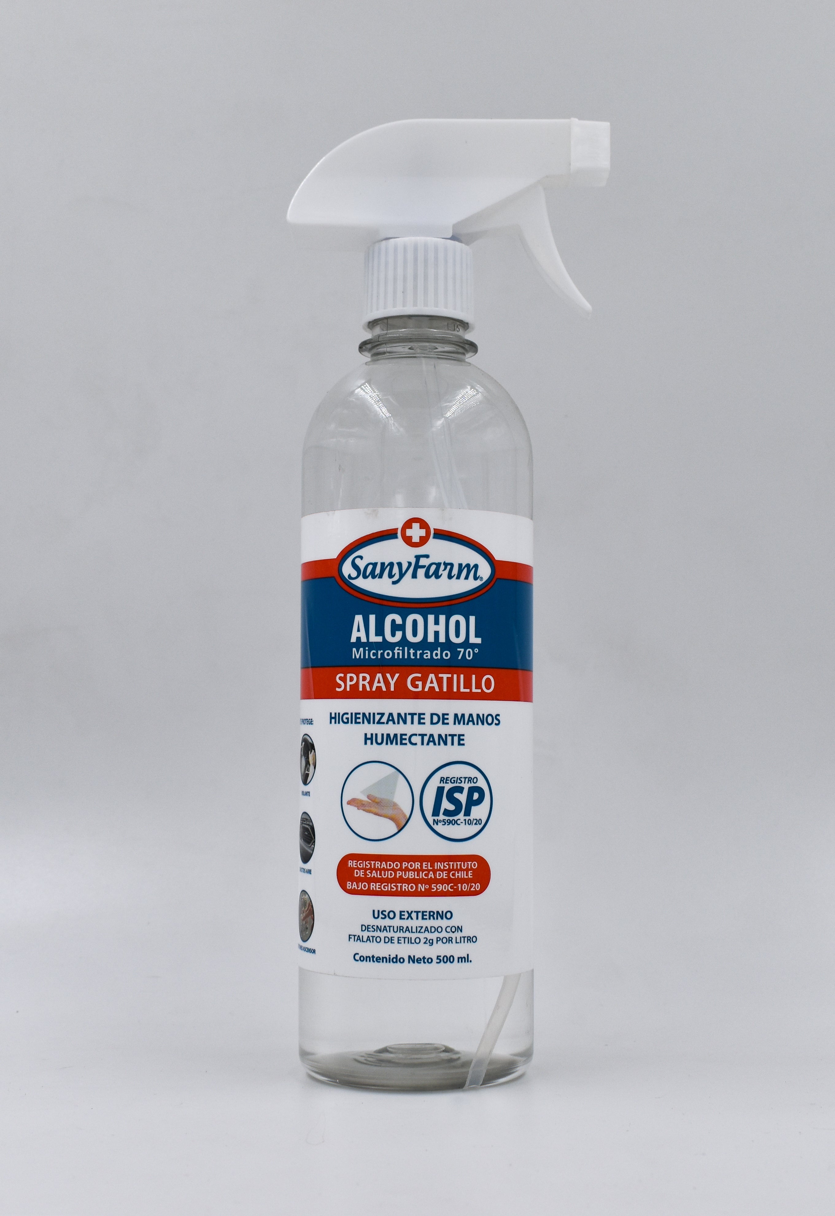 Alcohol Microfiltrado 70° 500 ml gatillo